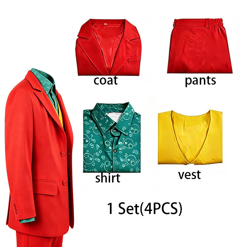 Mens Fashion Blazer - Setelan Pertunjukan Panggung Warna-warni 4 Buah