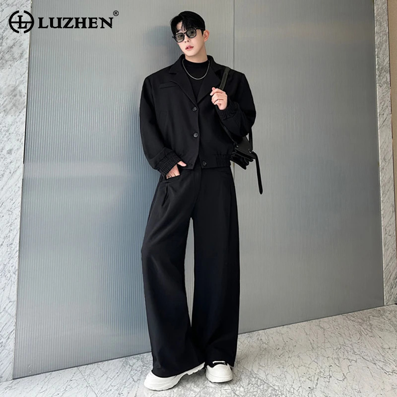Mens Fashion Blazer - LUZHEN Blazer Musim Semi Jaket Kasual