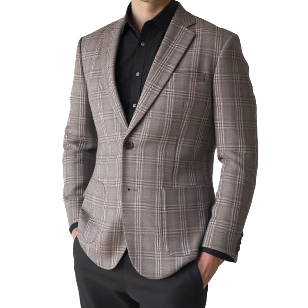 Mens Fashion Blazer - Jaket Pria Model 2026 Warna Cokelat