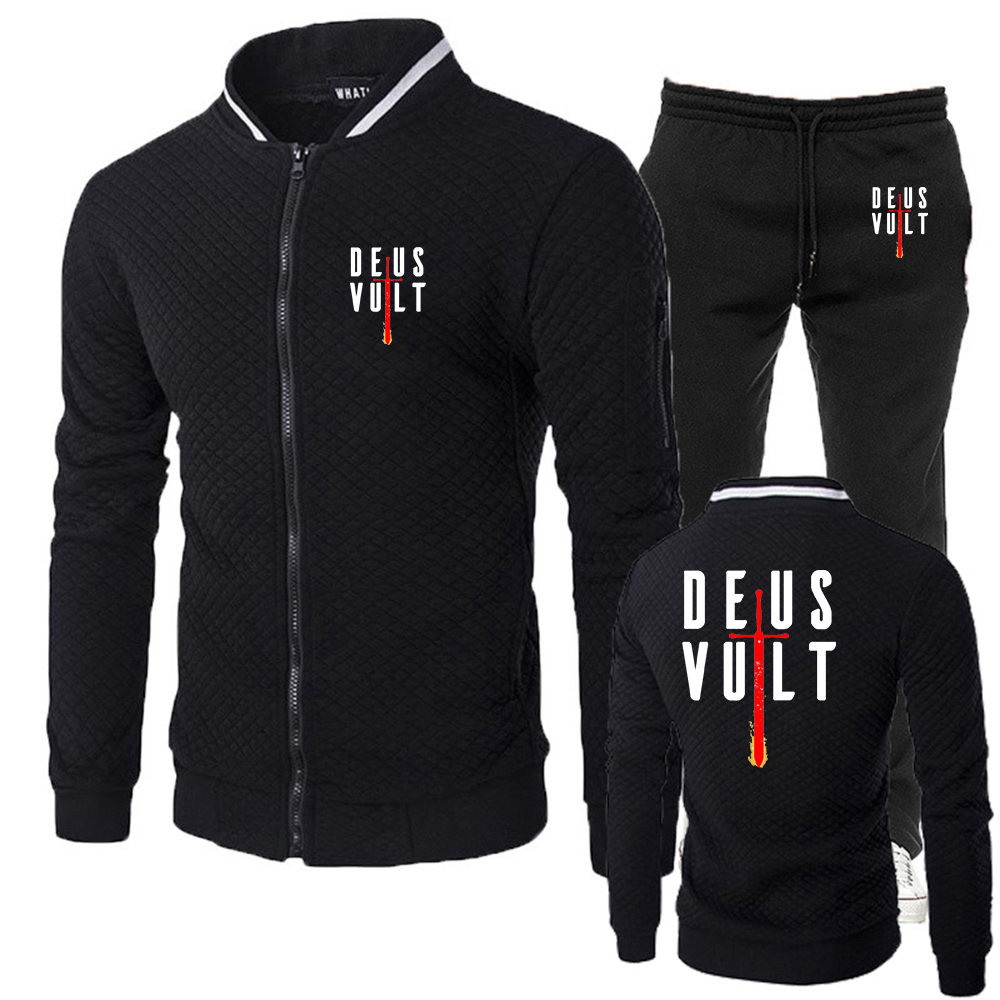 Men'S Fashion Zipper Hoodie - I God Wills It, Setelan Hoodie