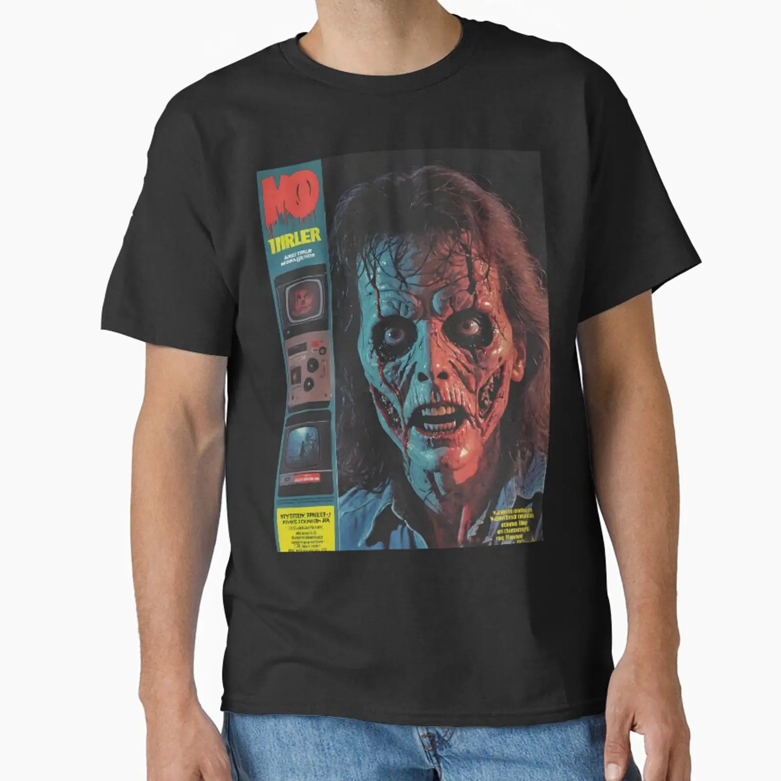 Mens Fashion Magazines - Kaos T-Shirt Klasik horor tv magazine