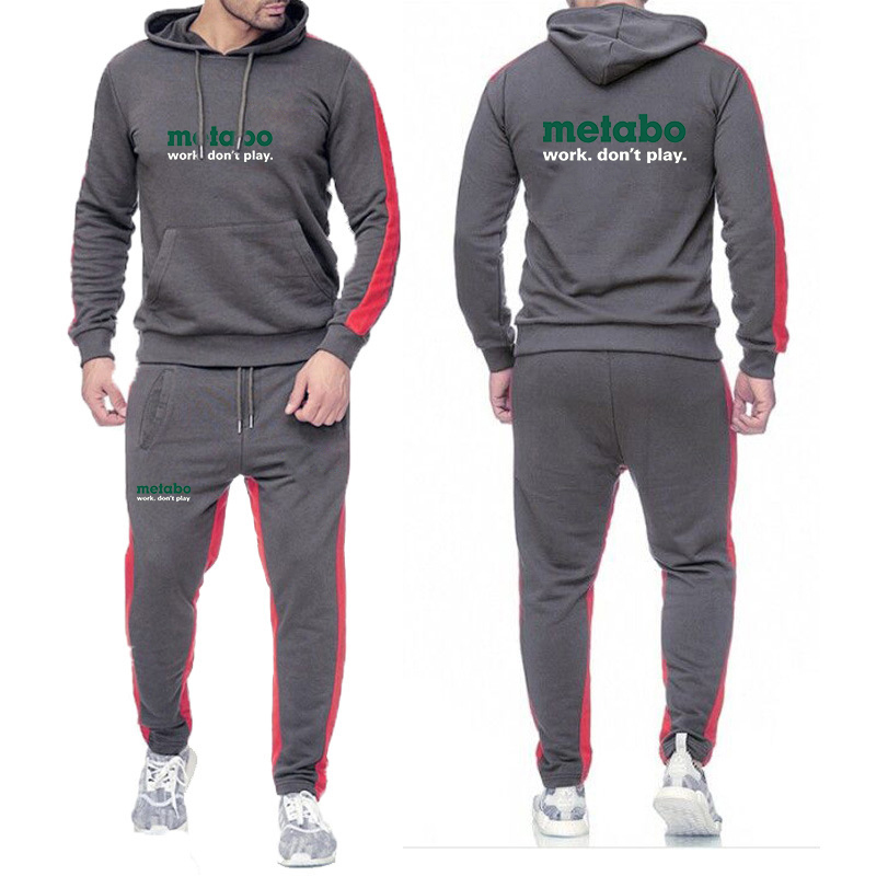 Men'S Fashion Zipper Hoodie - Logo Metabo Tools, Koleksi Musim Semi