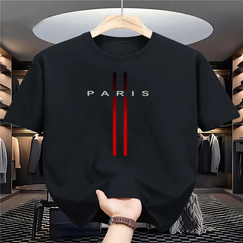 Paris Fashion Men - Atasan Kaus Lengan Pendek Leher Bulat