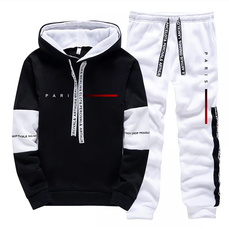 Paris Fashion Men - Set Hoodie Fashion Paris Streetwear Pria,