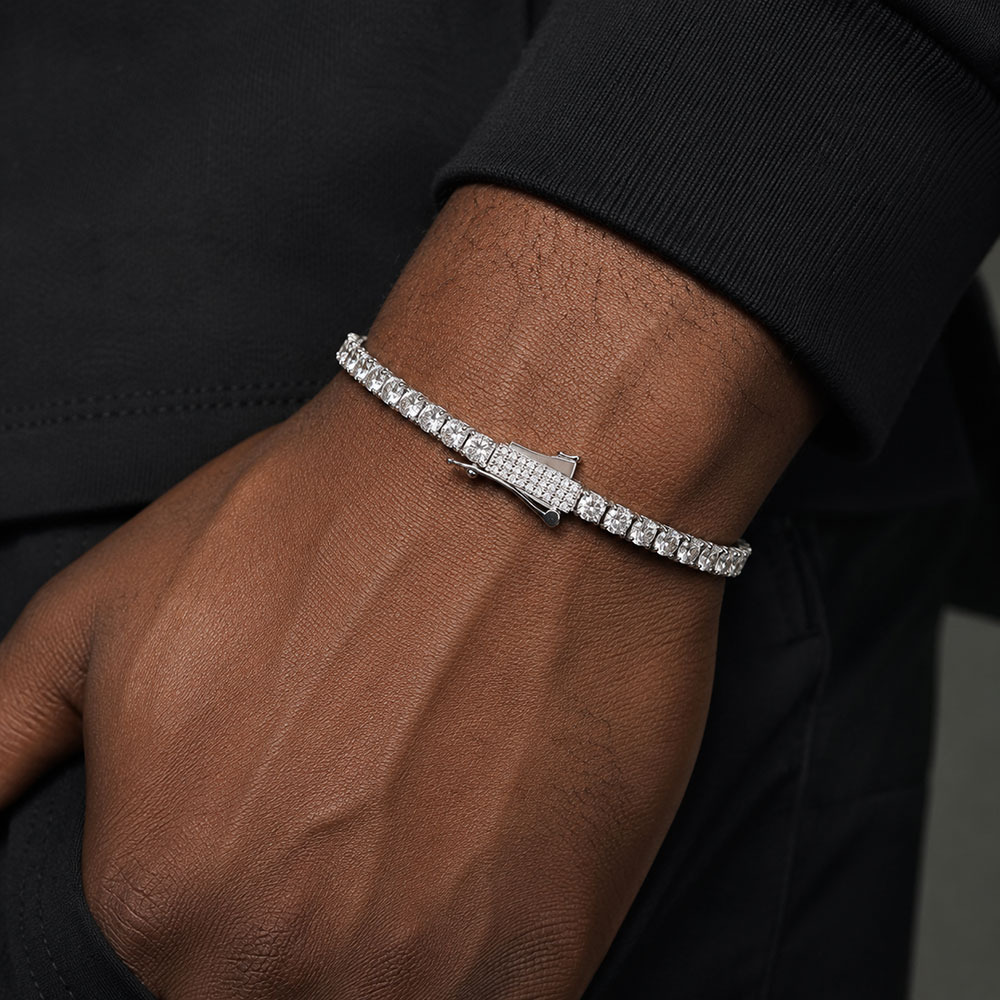 Men'S Fashion Gold Chain - Gelang Tenis Iced Out 3mm 4mm