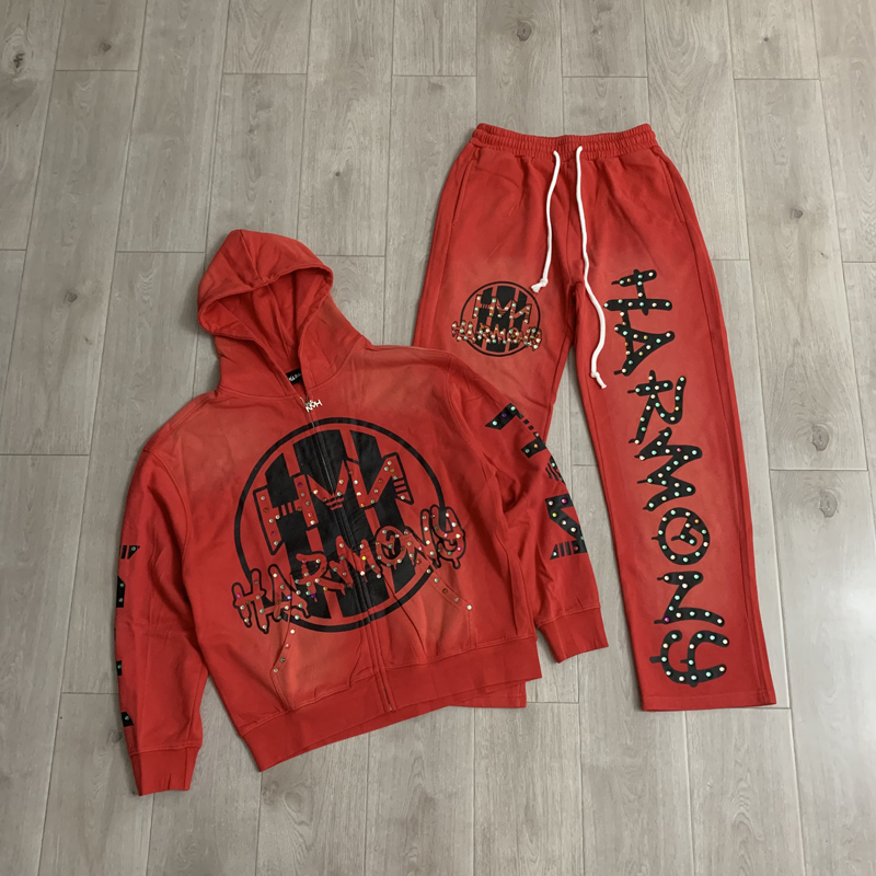 Men'S Fashion Zipper Hoodie - Setelan Hoodie dan Celana HARMONY dari