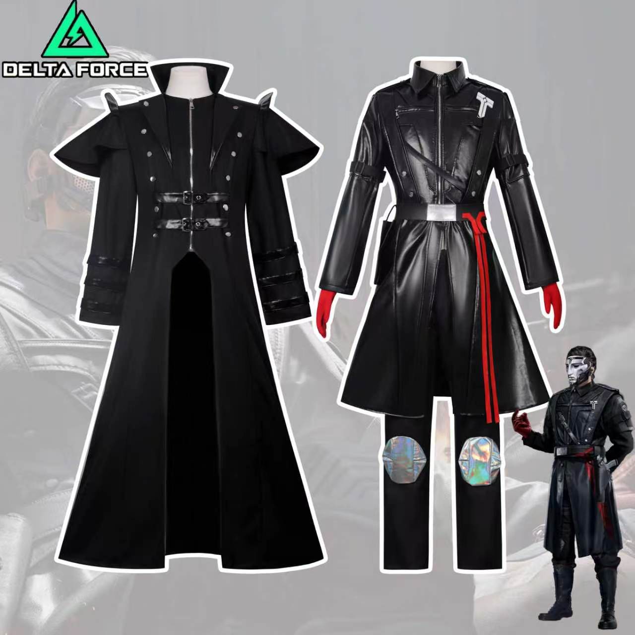 Trench Coat Men - Kostum Vintage Halloween Abad Pertengahan Steampunk