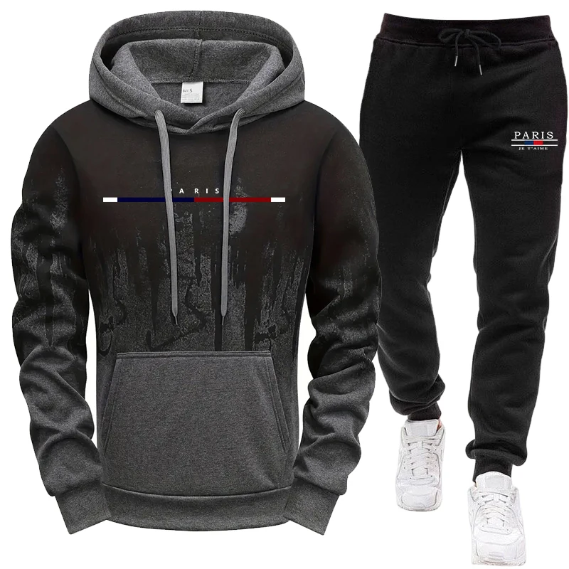 Paris Fashion Men - Setelan Pria/Hoodie/Celana Panjang Musim Gugur Musim