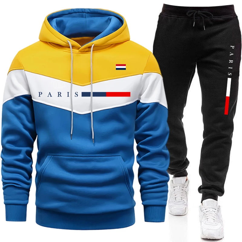 Paris Fashion Men - Hoodie Fashion Kasual Urban Pakaian Olahraga
