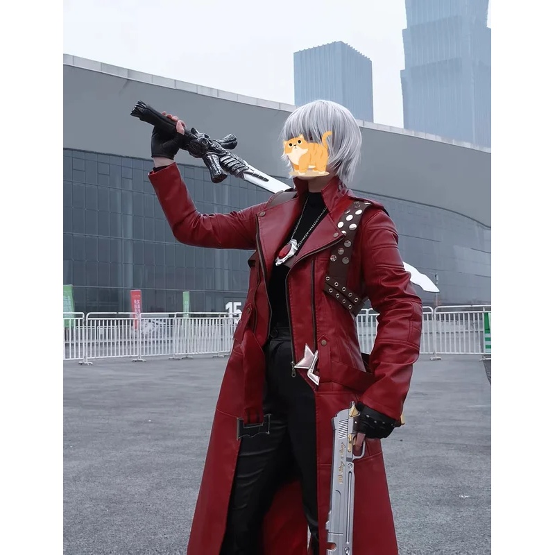 Trench Coat Men - RGD4 Kostum Cosplay Dante Halloween Pakaian