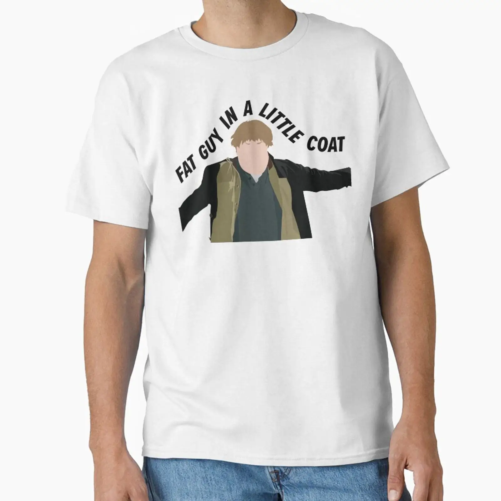 Men'S Fashion For Fat Guys - Pria gemuk dengan jaket tipis Kaos