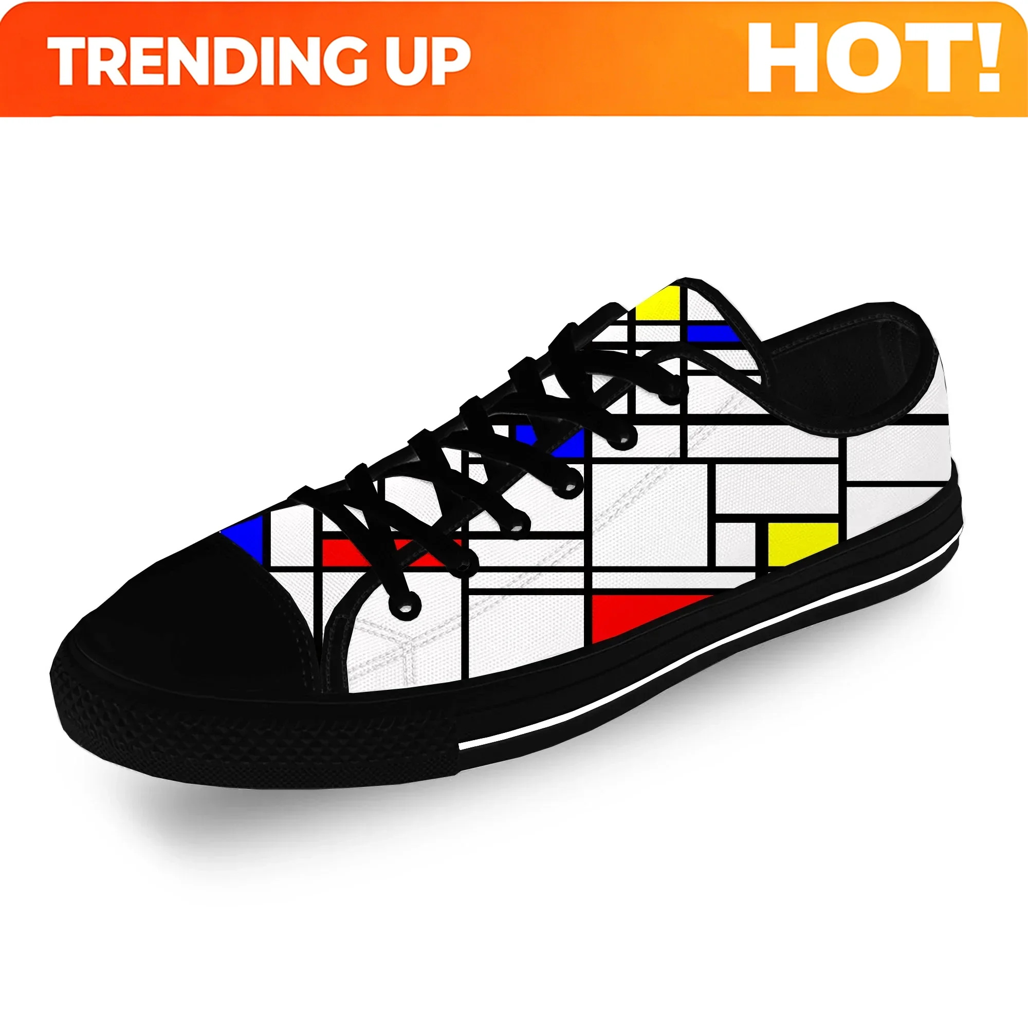 Men'S Fashion Aesthetics - Sepatu Kanvas Low Top Cetak 3D