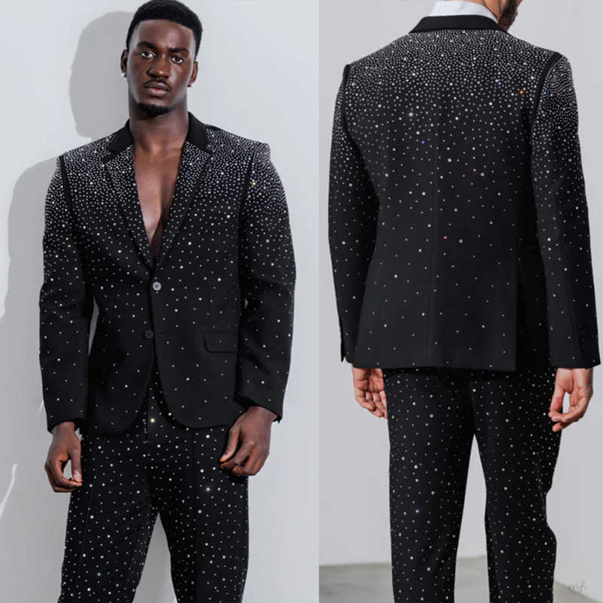Mens Fashion Blazer - Jas Pria Berlian Mewah untuk Pengantin