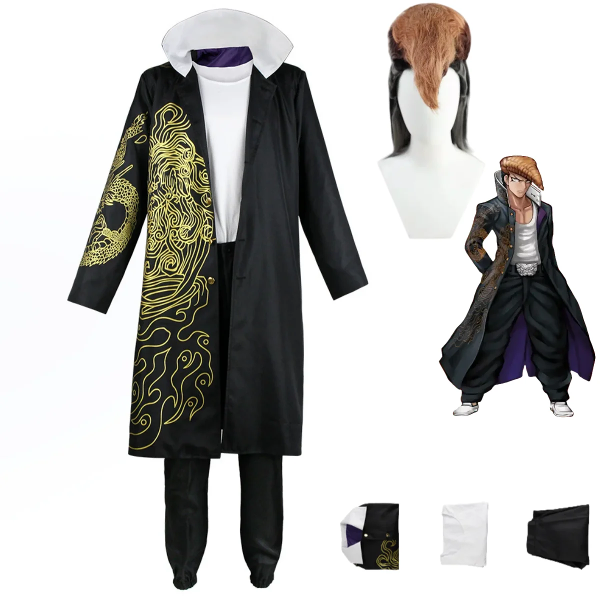 Trench Coat Men - Kostum Cosplay Anime Game Mondo Owada