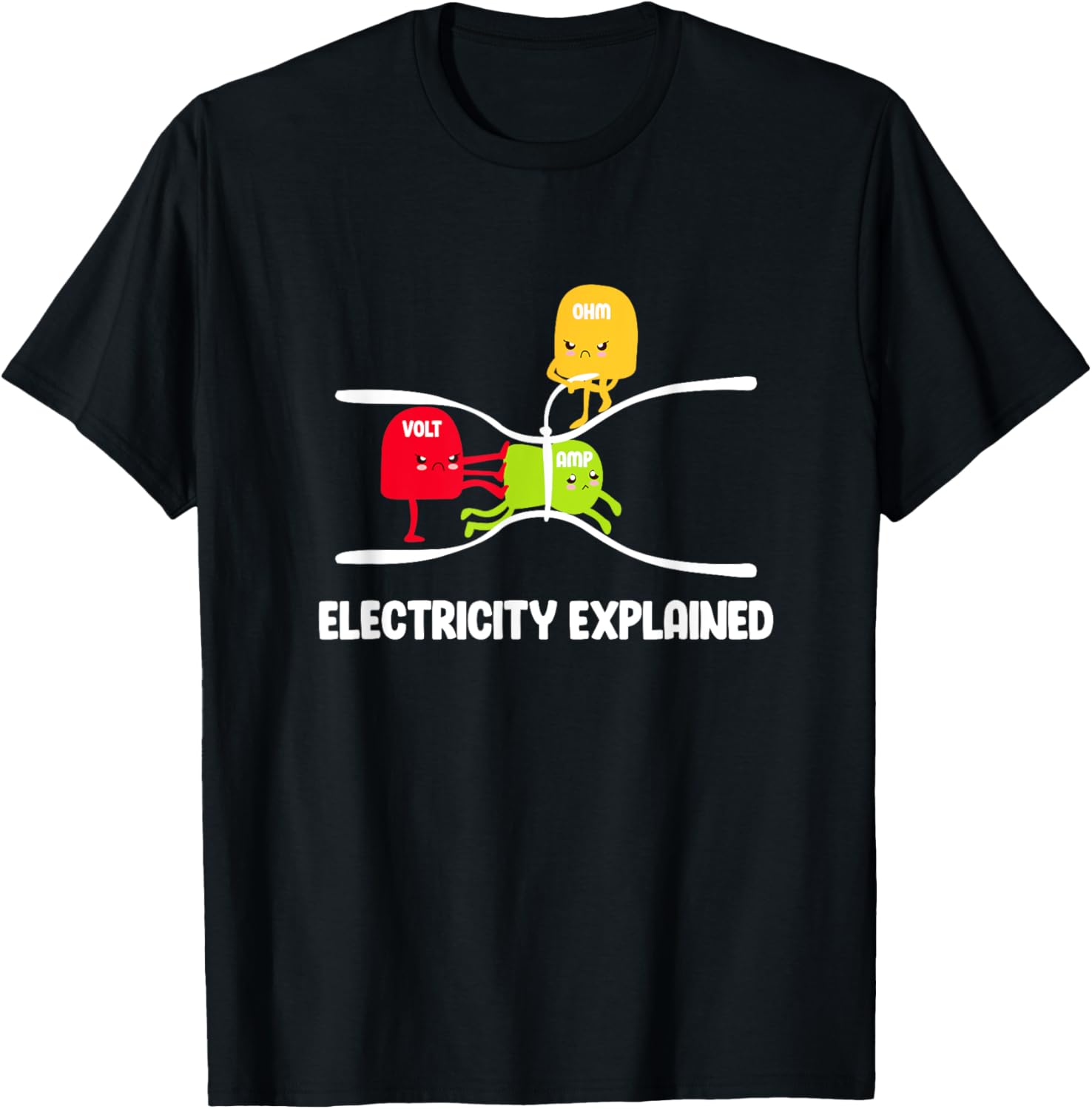 Men'S Fashion Explained - Kaus Grafis Lucu Electricity Explained Volt