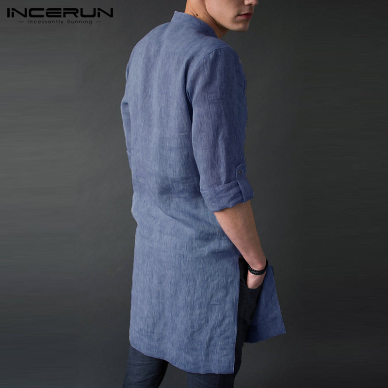 INCERUN kaus Midi lengan panja - Men'S Fashion Kurta ulasan dan harga
