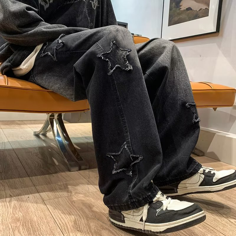 Jeans Longgar Fashion Bordir B - Men'S Fashion With Baggy Jeans ulasan dan harga