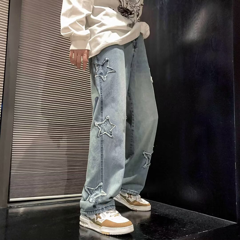 Jeans Longgar Fashion Bordir B - Men'S Fashion With Baggy Jeans ulasan dan harga