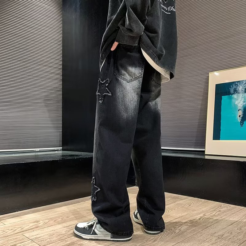 Jeans Longgar Fashion Bordir B - Men'S Fashion With Baggy Jeans ulasan dan harga