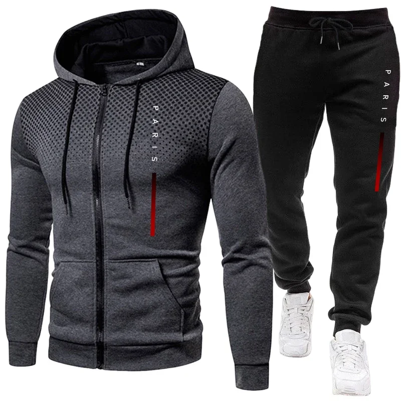 Pakaian Olahraga Kasual Harian - Men'S Fashion Zipper Hoodie ulasan dan harga