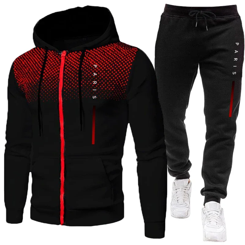 Pakaian Olahraga Kasual Harian - Men'S Fashion Zipper Hoodie ulasan dan harga