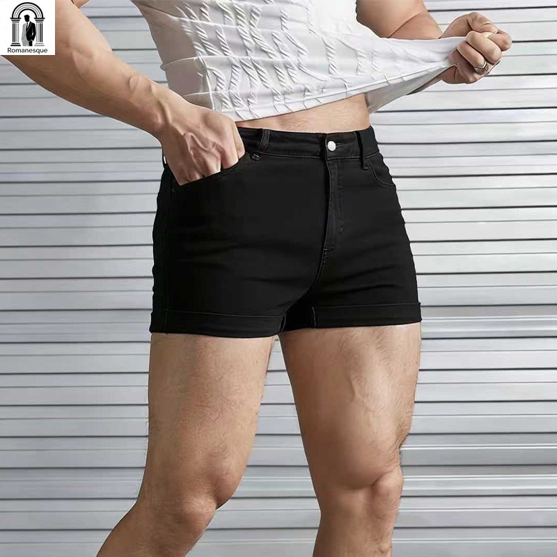 Celana Pendek Denim Putih Slim - Mens Fashion Denim ulasan dan harga
