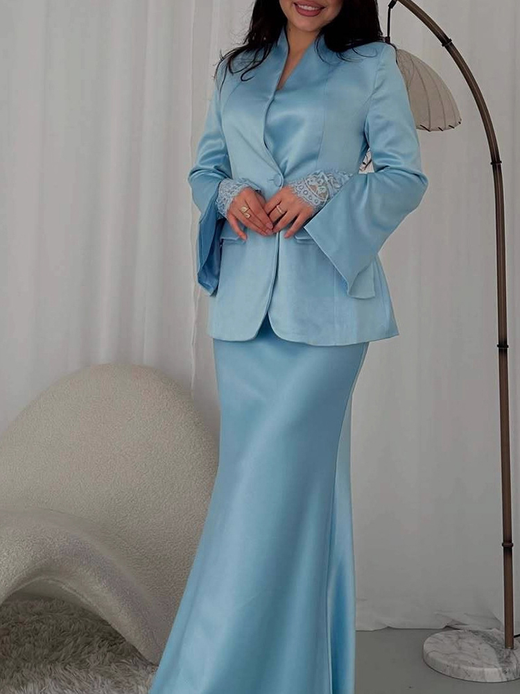 Setelan Rok Bodycon Elegan Dua - Mens Fashion Blazer ulasan dan harga