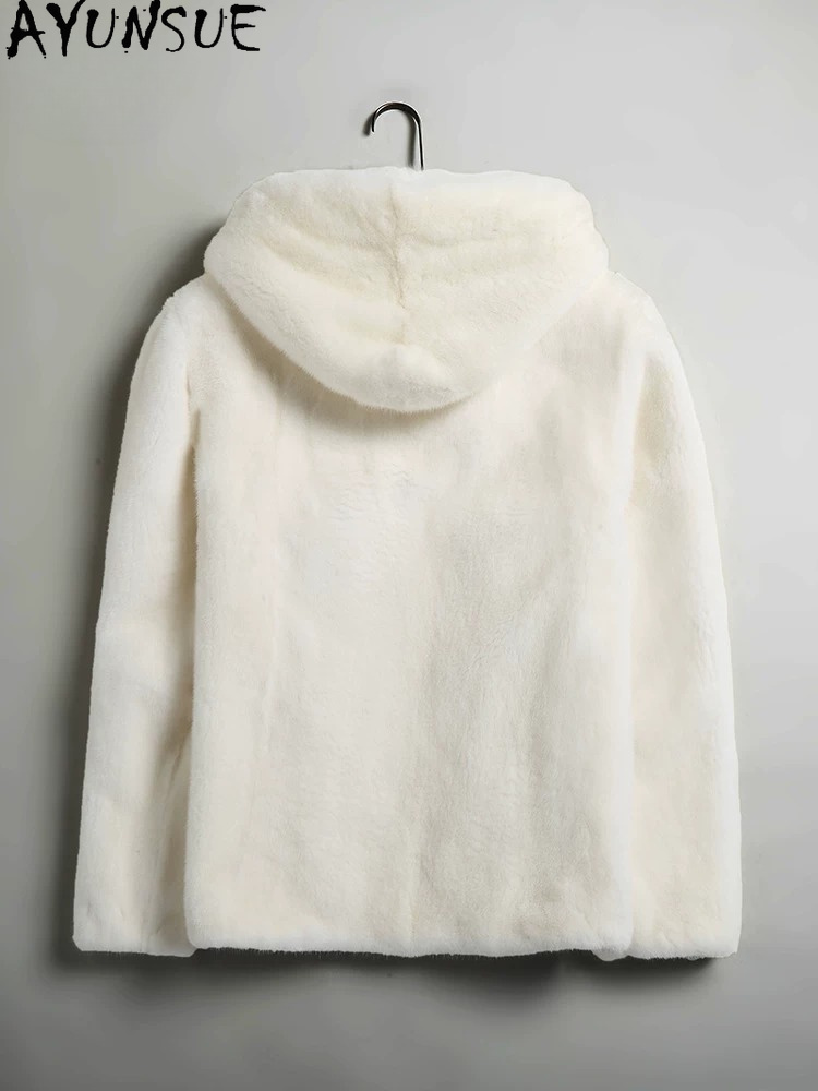 AYUSNUE Mantel Bulu Mink Alami - Men'S Fashion Zipper Hoodie ulasan dan harga