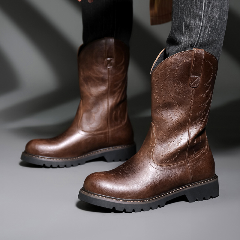 Sepatu Bot Koboi Pria Fashion  - Mens Fashion Zapatos ulasan dan harga