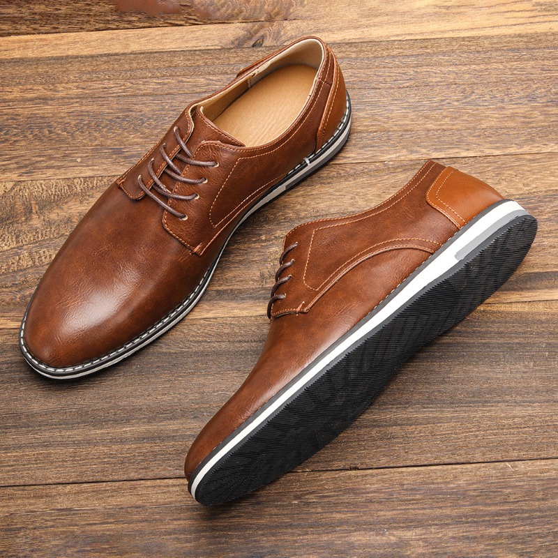 Sepatu Kulit Kasual Pria Sepat - Mens Fashion Zapatos ulasan dan harga