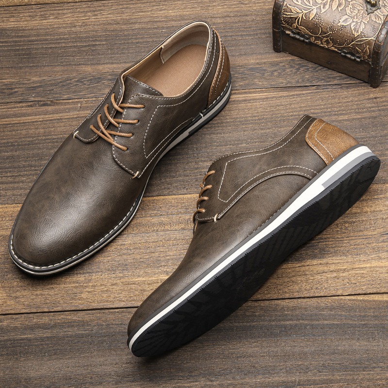 Sepatu Kulit Kasual Pria Sepat - Mens Fashion Zapatos ulasan dan harga