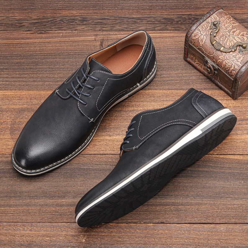 Sepatu Kulit Kasual Pria Sepat - Mens Fashion Zapatos ulasan dan harga