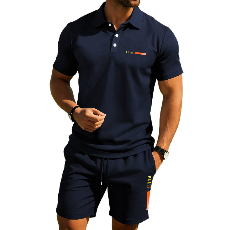 PARIS Print Kemeja polo musim  - Paris Fashion Men ulasan dan harga