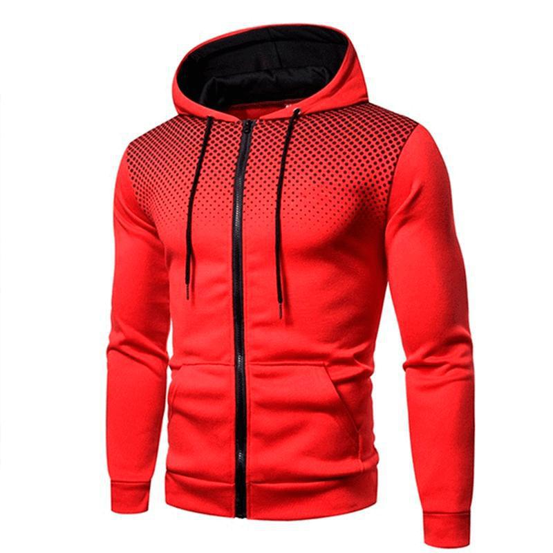 Hoodie Pria Lengan Panjang den - Men'S Fashion Zipper Hoodie ulasan dan harga
