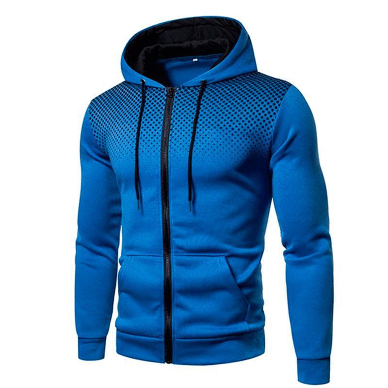 Hoodie Pria Lengan Panjang den - Men'S Fashion Zipper Hoodie ulasan dan harga