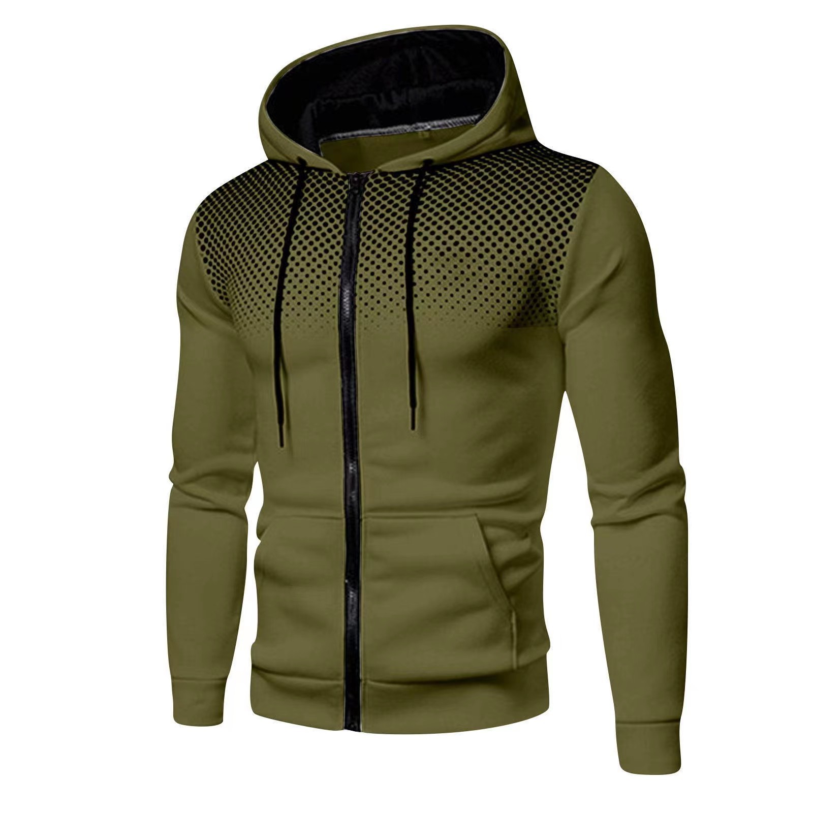 Hoodie Pria Lengan Panjang den - Men'S Fashion Zipper Hoodie ulasan dan harga