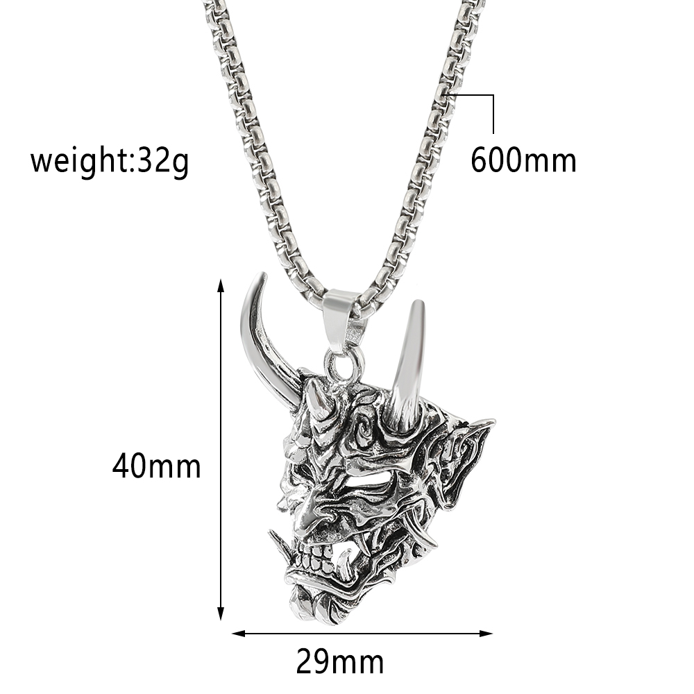 Kalung Liontin Topeng Hantu Ta - Mens Fashion Show ulasan dan harga