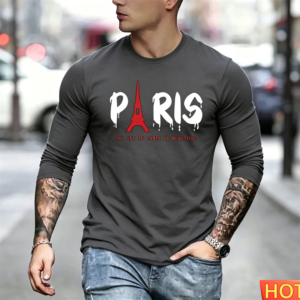 Kaos Lengan Panjang Pria Musim - Paris Fashion Men ulasan dan harga