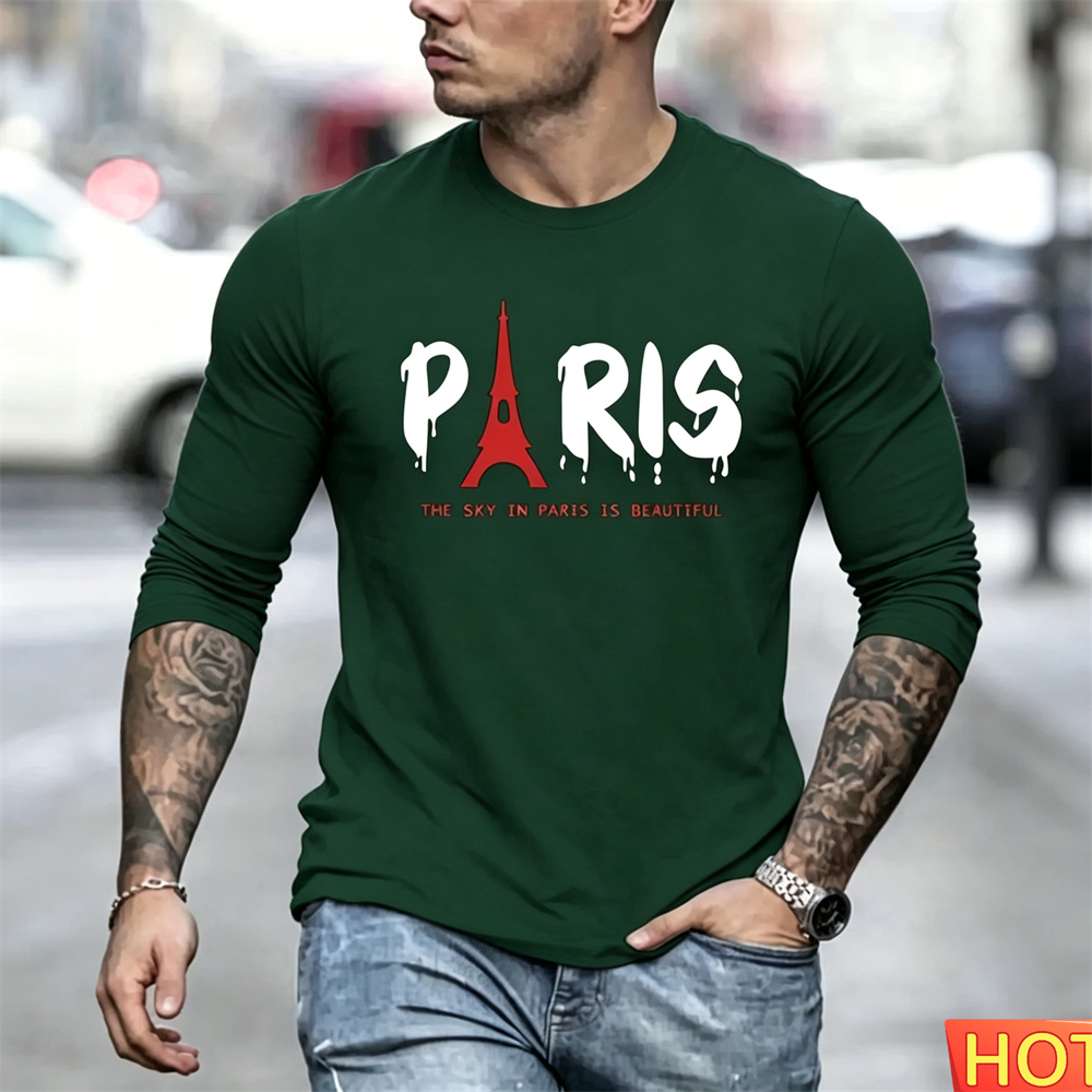 Kaos Lengan Panjang Pria Musim - Paris Fashion Men ulasan dan harga