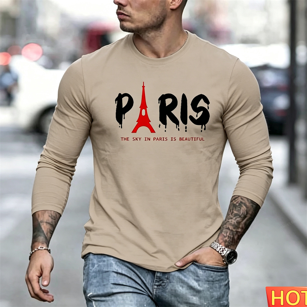 Kaos Lengan Panjang Pria Musim - Paris Fashion Men ulasan dan harga