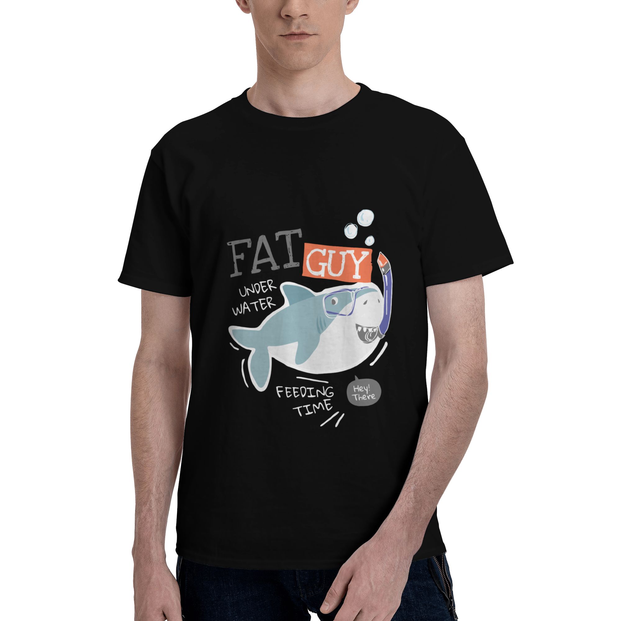 Kaos Pria dengan Motif Hiu Gem - Men'S Fashion For Fat Guys ulasan dan harga