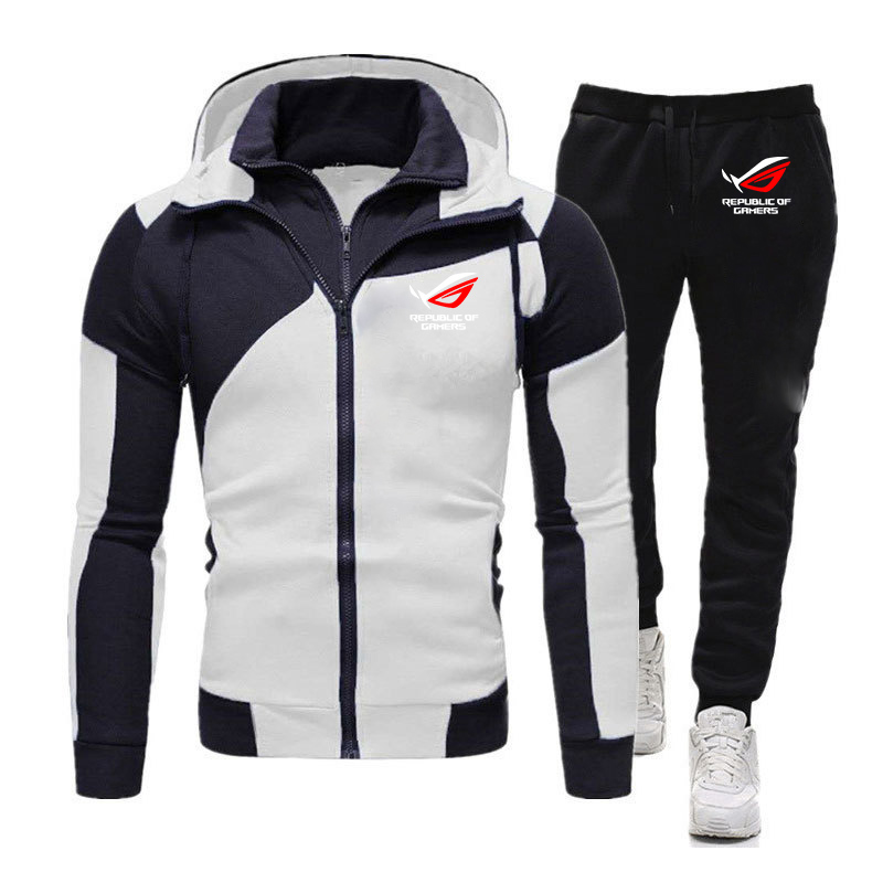 Pakaian Olahraga Bertudung Mod - Men'S Fashion Zipper Hoodie ulasan dan harga