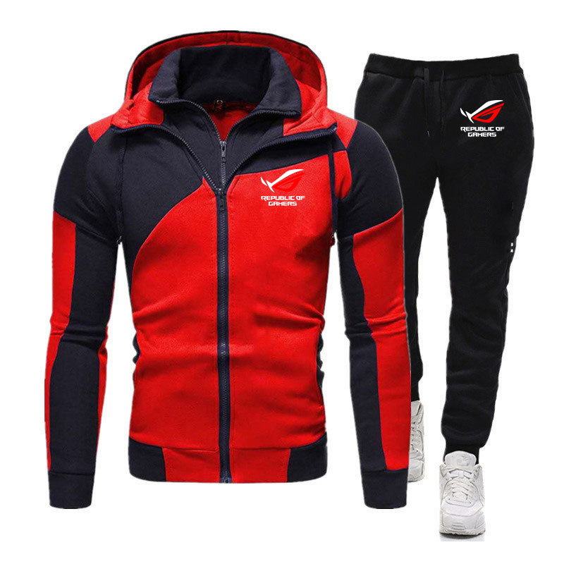Pakaian Olahraga Bertudung Mod - Men'S Fashion Zipper Hoodie ulasan dan harga