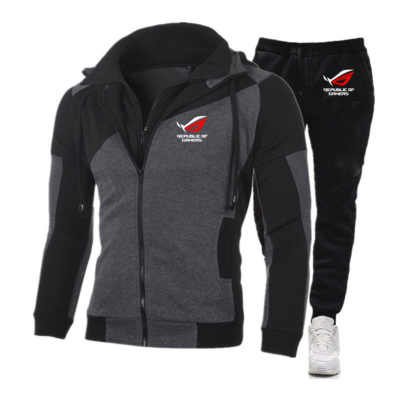 Pakaian Olahraga Bertudung Mod - Men'S Fashion Zipper Hoodie ulasan dan harga