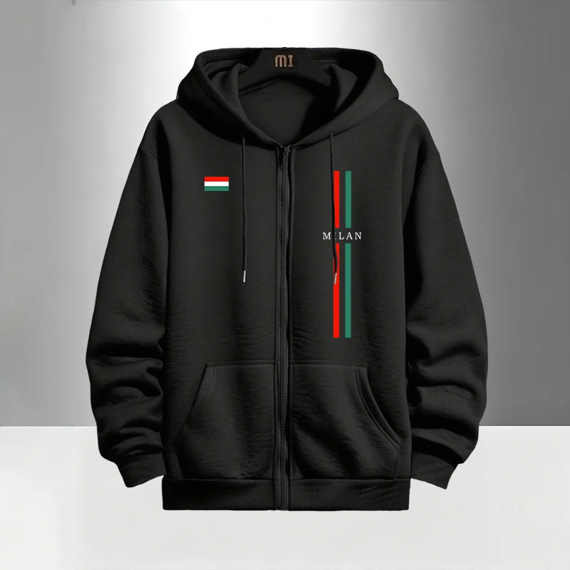 Setelan Hoodie dan Celana Panj - Men'S Fashion Zipper Hoodie ulasan dan harga