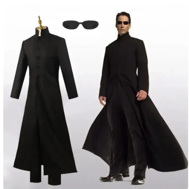 Kostum Cosplay Men Matrix Neo  - Trench Coat Men ulasan dan harga