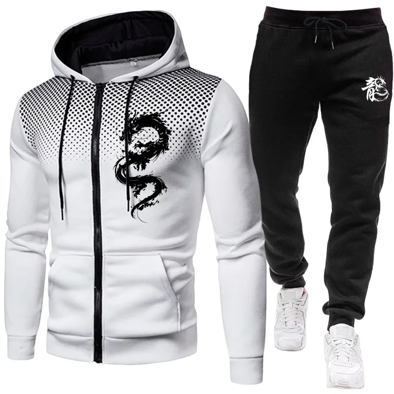 Setelan Olahraga Pria Terbaru  - Men'S Fashion Zipper Hoodie ulasan dan harga