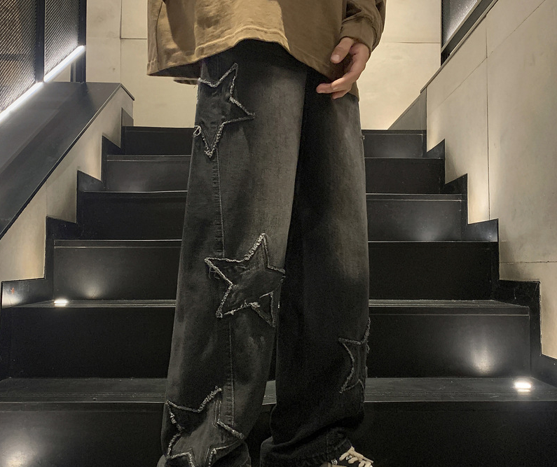 Celana jins pria, pakaian pria - Men'S Fashion With Baggy Jeans ulasan dan harga