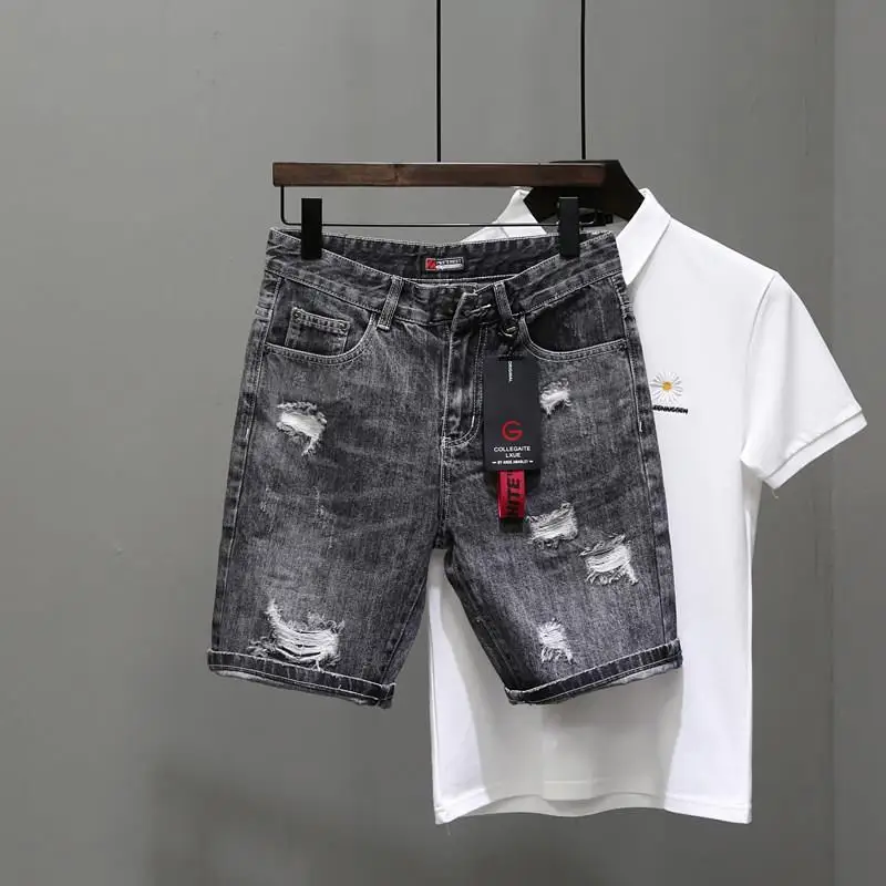 Celana Jeans pendek pria sobek - Mens Fashion Denim ulasan dan harga